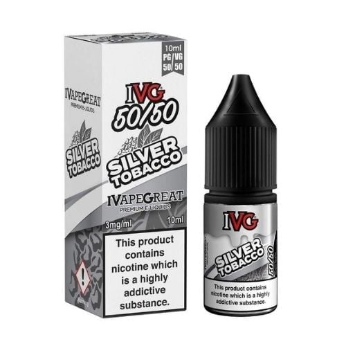 IVG 10ml Nic Salt E Liquid, Pack of 10, Silver Tobacco Flavor