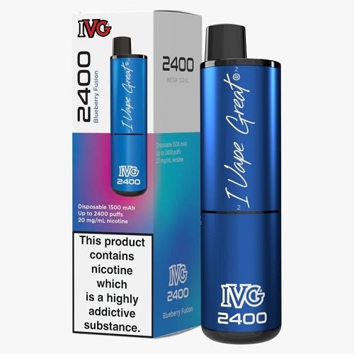 IVG 2400 Prefilled Vape Pod Device, Blueberry Fusion Flavor