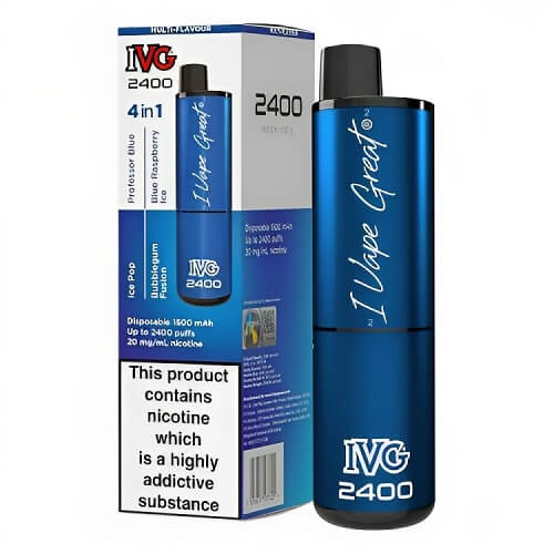 IVG 2400 Prefilled Vape Pod Device, Blue Edition 