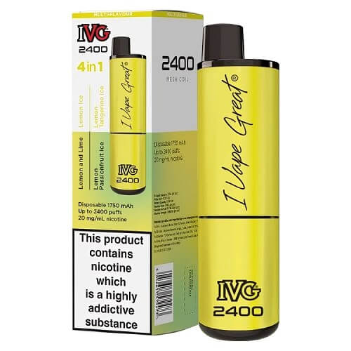 IVG 2400 Prefilled Vape Pod Device, Lemon Edition