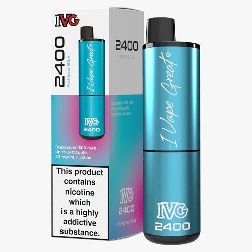 IVG 2400 Prefilled Vape Pod Device, Professor Blue Flavor