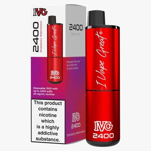 IVG 2400 Prefilled Vape Pod Device, Strawberry Watermelon Flavor