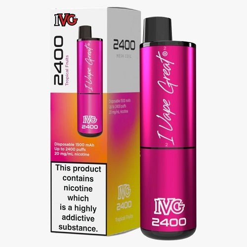 IVG 2400 Prefilled Vape Pod Device, Tropical Fruits Flavor