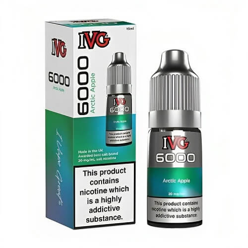 IVG 6000 10ml E Liquid Pack of 10, Arctic Apple Flavor