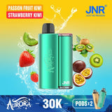 JNR Aurora 30K Puffs Prefilled Pod Vape Kit Box of 5, Passion Fruit Kiwi Flavor