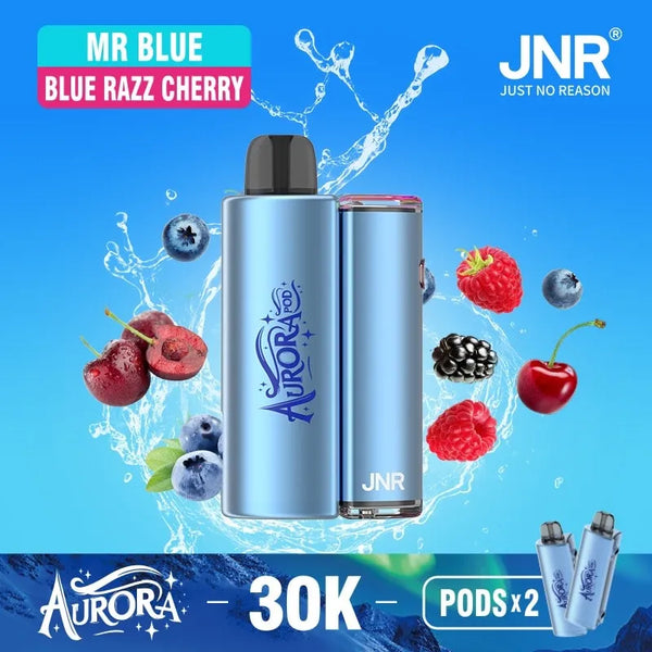 Jnr Aurora 30K Pre-filled Pod Vape Kit, Mr Blue Flavor