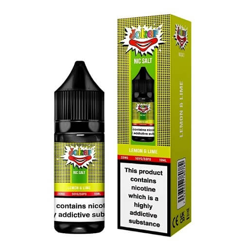 Joker Nic Salt 10ml E Liquid, Pack of 10, Lemon & Lime Flavor