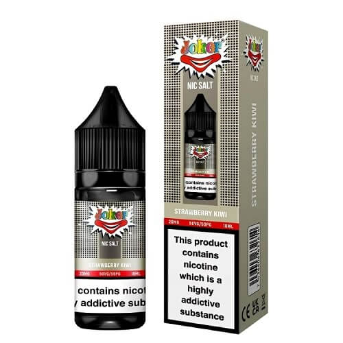 Joker Nic Salt 10ml E Liquid, Pack of 10, Strawberry Kiwi Flavor