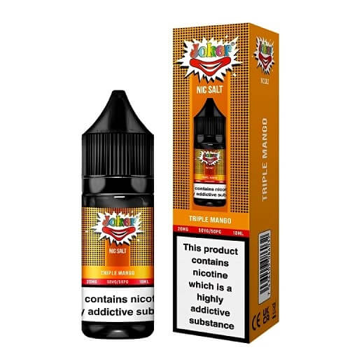 Joker Nic Salt 10ml E Liquid, Pack of 10, Triple Mango Flavor