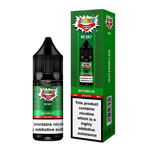 Joker Nic Salt 10ml E Liquid, Pack of 10, Watermelon Flavor