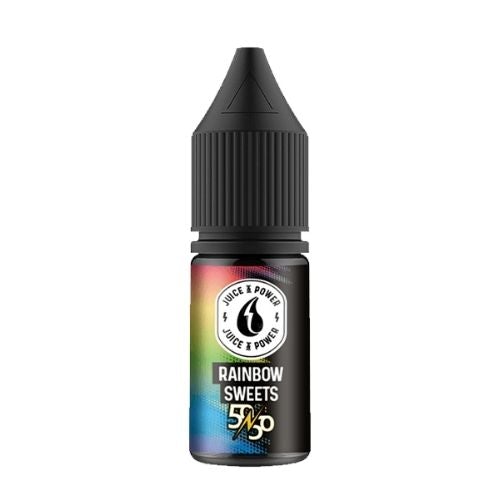 Juice N' Power 10ml Nic Salt E Liquid, Pack of 10, Rainbow Sweets Flavor