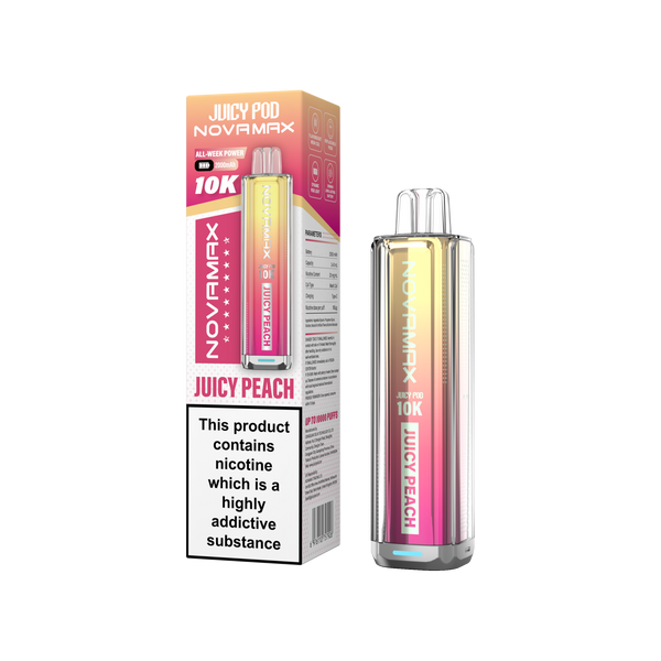 Juicy Pod Novamax 10K Prefilled Vape Kit – Juicy Peach Flavor at UK Vaper