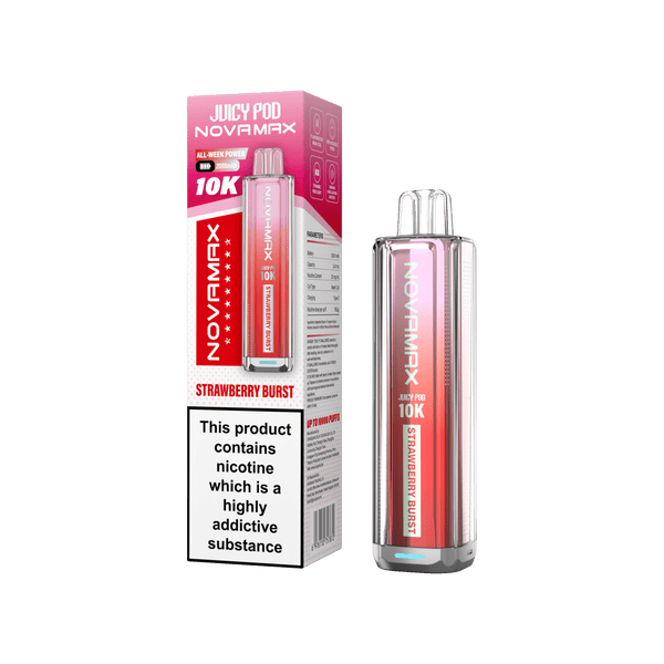 Juicy Pod Novamax 10K Prefilled Vape Kit – Strawberry Burst Flavor at UK Vaper