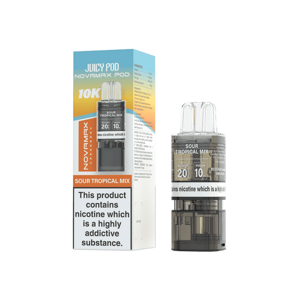 Juicy Pod Novamax 10k Replacement Pods, Sour Tropical Mix Flavour