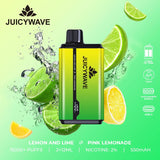Juicy wave 15000 Prefilled Puff Pod Device Box of 10, Lemon LimeFlavor