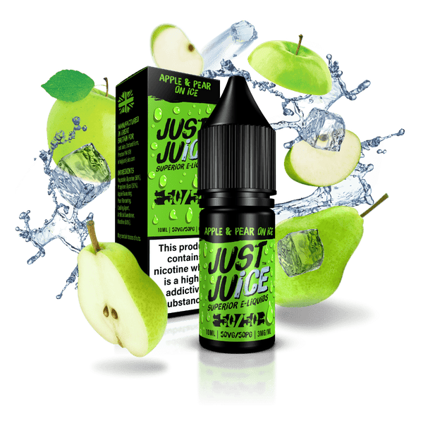 Just Juice 10ml E Liquid 50 50 Pack of 5, Apple Pear On Ice Flavor