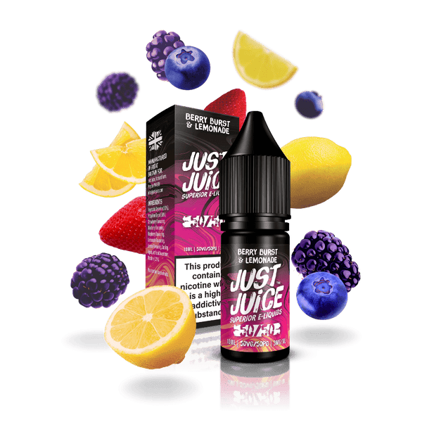 Just Juice 10ml E Liquid 50 50 Pack of 5, Berry Brust Lemonade Flavor