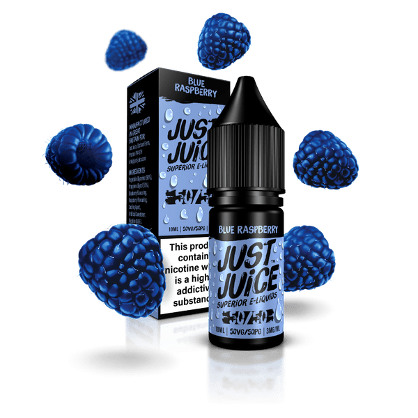 Just Juice 10ml E Liquid 50 50 Pack of 5, Blue Raspberry Flavor