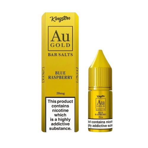 Kingston Au Gold Nic Salt E Liquid, Pack of 10, Blue Raspberry Flavor