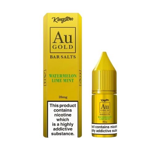 Kingston Au Gold Nic Salt E Liquid, Pack of 10, Watermelon Lime Mint Flavor