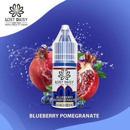 Lost Daisy 5000 Bar Salt 10ml Box of 10, Blueberry Pomegrante Flavor