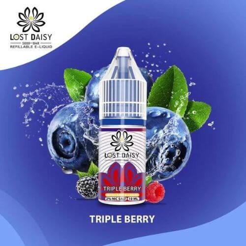 Lost Daisy 5000 Bar Salt 10ml Box of 10, Triple Berry Flavor