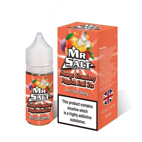 Mr Salt 10ml Nic Salt Eliquid, Pack of 5, Mango Strawberry Passion Fruit Guava Flavor