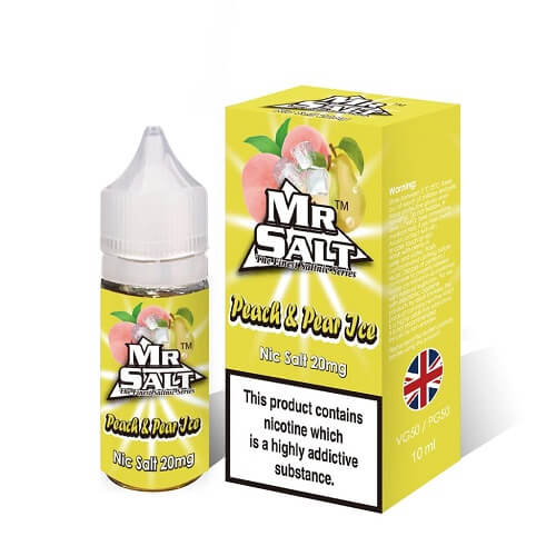 Mr Salt 10ml Nic Salt Eliquid, Pack of 5, Peach and Pear Ice Flavor