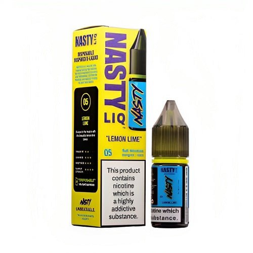 Nastyliq 10ml Nic Salt E Liquid Pack of 10, Lemon Lime Flavor