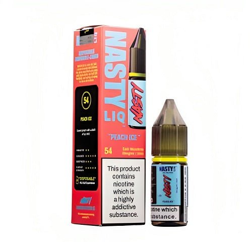 Nastyliq 10ml Nic Salt E Liquid Pack of 10, Peach lce Flavor