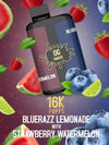 OG SMASH DUO 16000 Puff Prefilled Vape Pod Kit, Blue Razz Lemonade , Strawberry Watermelon Flavor