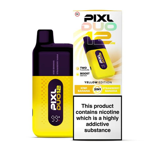 PIXL Duo 12000 Puffs Prefilled Vape KitPack of 5, Yellow Edition - UK Vaper