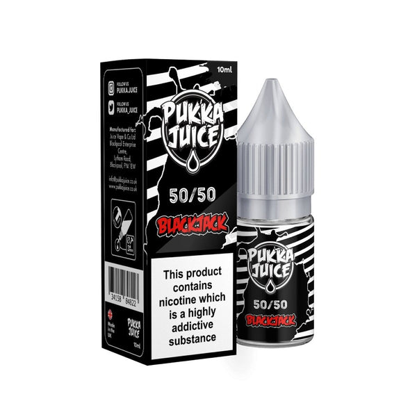 Pukka Juice 10ml Nic Salt E Liquid, Pack of 10, Blacktack Flavor