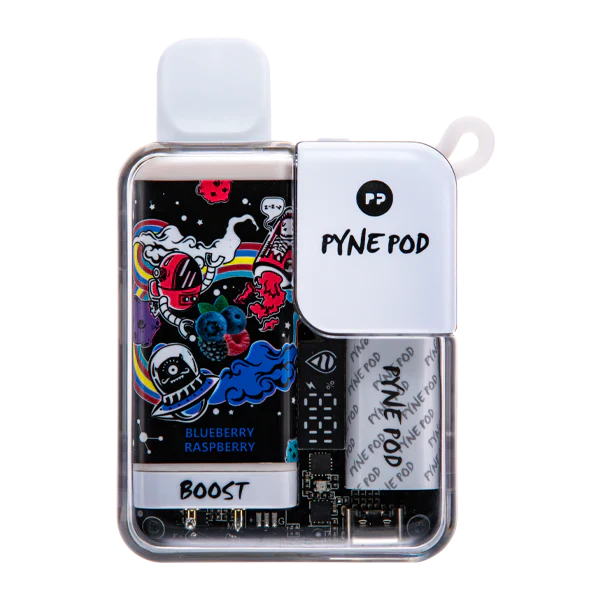 Pyne Pod Boost 8500 Puffs Prefilled Vape Kit Pack of 5, Blueberry Raspberry Flavor