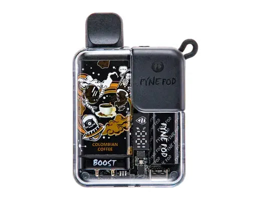 Pyne Pod Boost 8500 Puffs Prefilled Vape Kit Pack of 5, Colombian Coffee Flavor