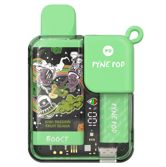 Pyne Pod Boost 8500 Puffs Prefilled Vape Kit Pack of 5, Kiwi Passion Fruit Guva Flavor