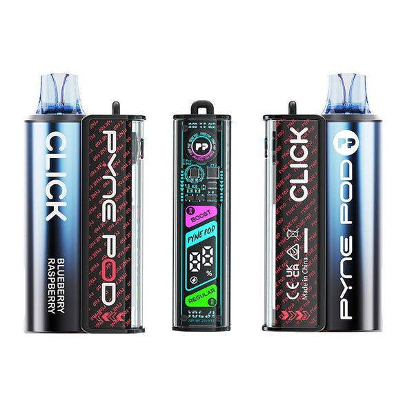 Pyne Pod Click 10K Starter Kit Box of 5, Blueberry Raspberry Flavor