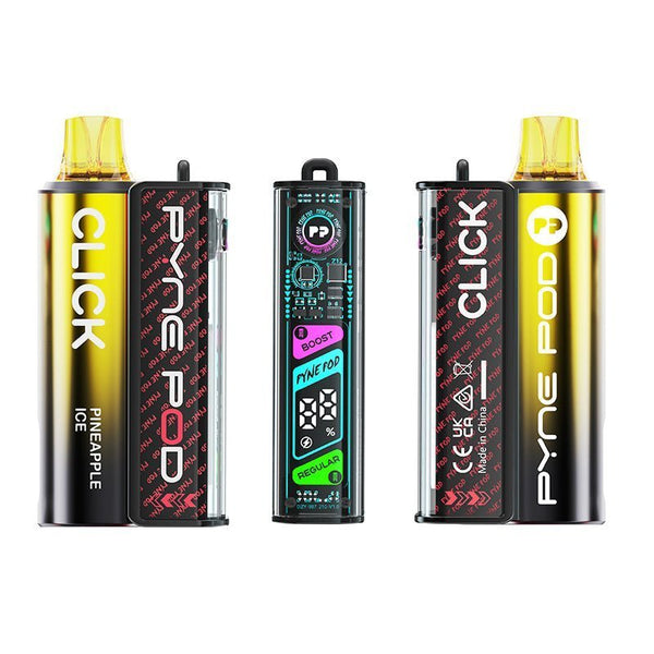 Pyne Pod Click 10K Starter Kit Box of 5, Pineapple Ice Flavor