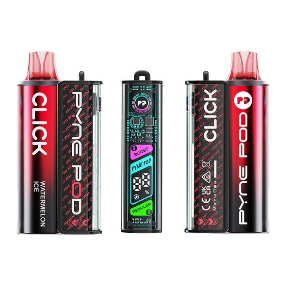 Pyne Pod Click 10K Starter Kit Box of 5, Watermelon Ice Flavor