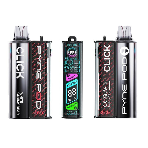 Pyne Pod Click 10K Starter Kit Box of 5, White Gummy Bear Flavor