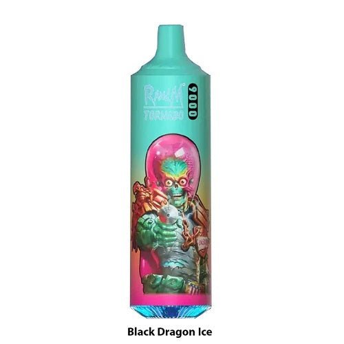 Randm Tornado 9000 Prefilled Vape Pod Device, Black Dragon Ice Flavor