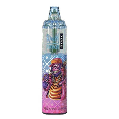 R&M Tornado 7000 Puffs Prefilled Vape Pod Bar Device, Red Apple Lemon Flavor
