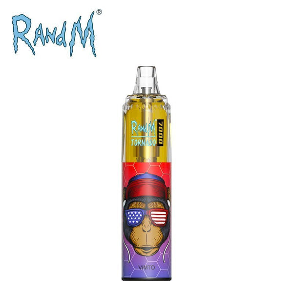 R&M Tornado 7000 Puffs Prefilled Vape Pod Bar Device, Vimto Flavor