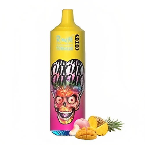 R&M Tornado 9000 Prefilled Vape Pod Device Box of 10, Peach Mango Pineapple Flavor