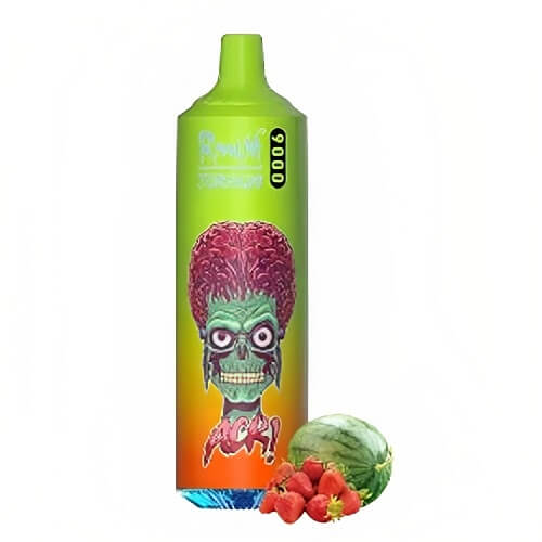 R&M Tornado 9000 Prefilled Vape Pod Device Box of 10, Strawberry Watermelon Flavor
