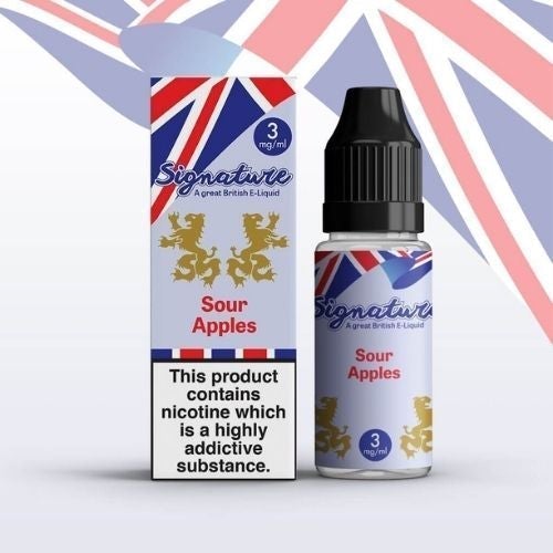 Signature 10ml E Liquid, Pack of 10, Sour Apples Flavor
