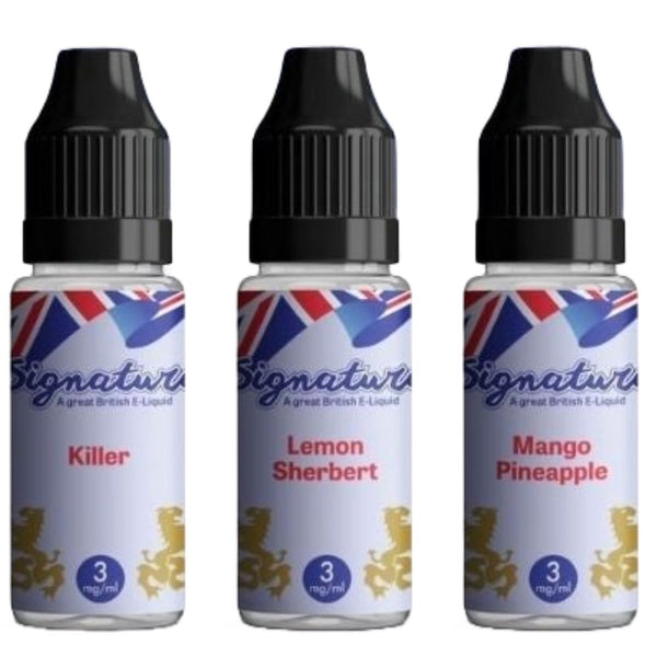 Signature 10ml E Liquid, Pack of 10, UK Vaper