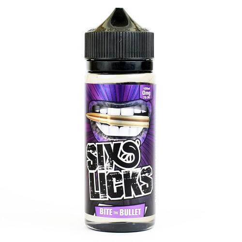 Six Licks Shortfill 100ml E Liquid, Bite Bullet Flavor