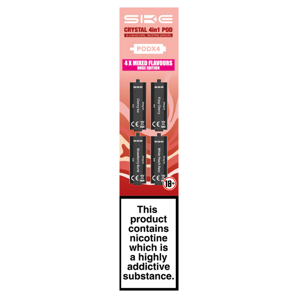 SKE CRYSTAL 4 in 1 Prefilled Vape Pod, Rose Edition