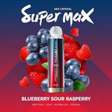 SKE Crystal Super Max 4500 Prefilled Pod Kit Box of 10, Blueberry Sour Raspberry Flavor